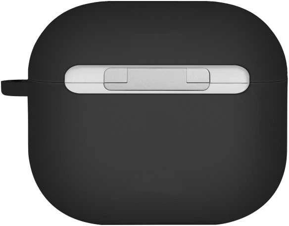 UNIQ dėklas Nexo AirPods 4 + Ear Hooks Silicone juodos spalvos
