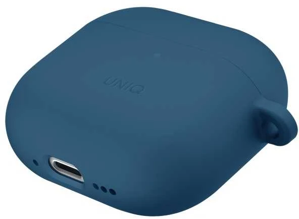 UNIQ dėklas Nexo AirPods 4 + Ear Hooks Silicone pacific mėlynas