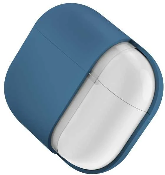 UNIQ dėklas Nexo AirPods 4 + Ear Hooks Silicone pacific mėlynas