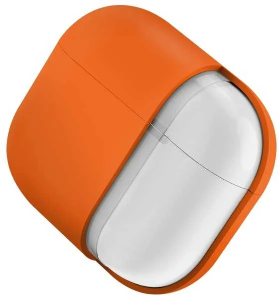 UNIQ dėklas Nexo AirPods 4 + Ear Hooks Silicone volt oranžinės spalvos