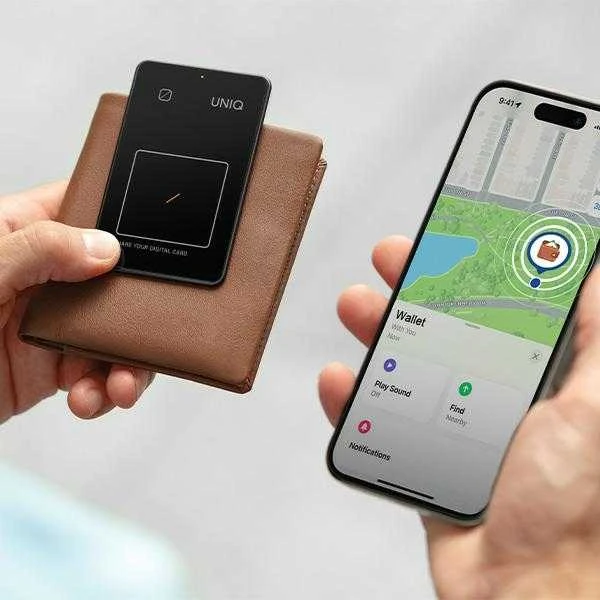 UNIQ NFC Locator Atlas pilka/grafitas UNIQ-ATLASCARDTRK-GRAPHITE
