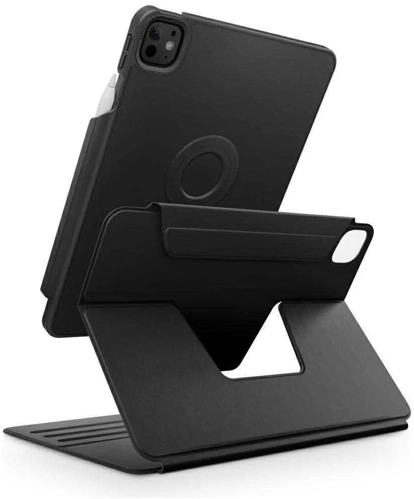 Dėklas UNIQ Rovus Snapmount Magnetic 360 Rotating Detachable skirtas Apple iPad Pro 13″ M4 (2024) juodos spalvos