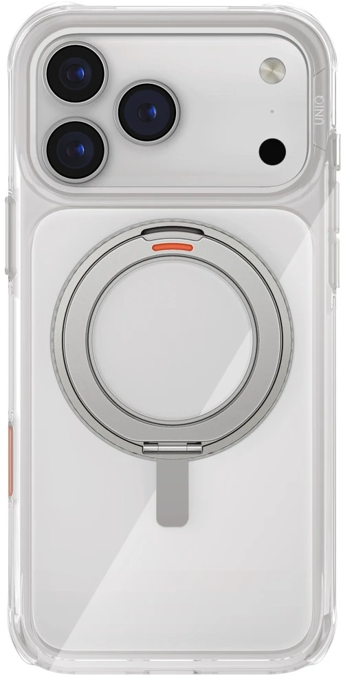 Dėklas Uniq Swivix 360 Rotating Kickstand Case for iPhone 17 Pro Max - Transparent