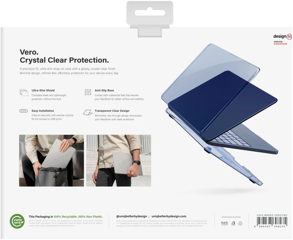 Dėklas UNIQ Vero for MacBook Neo tinted indigo
