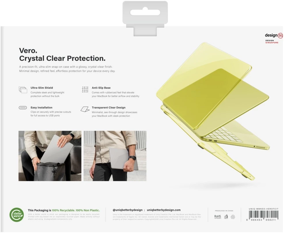 Dėklas UNIQ Vero for MacBook Neo tinted citrus