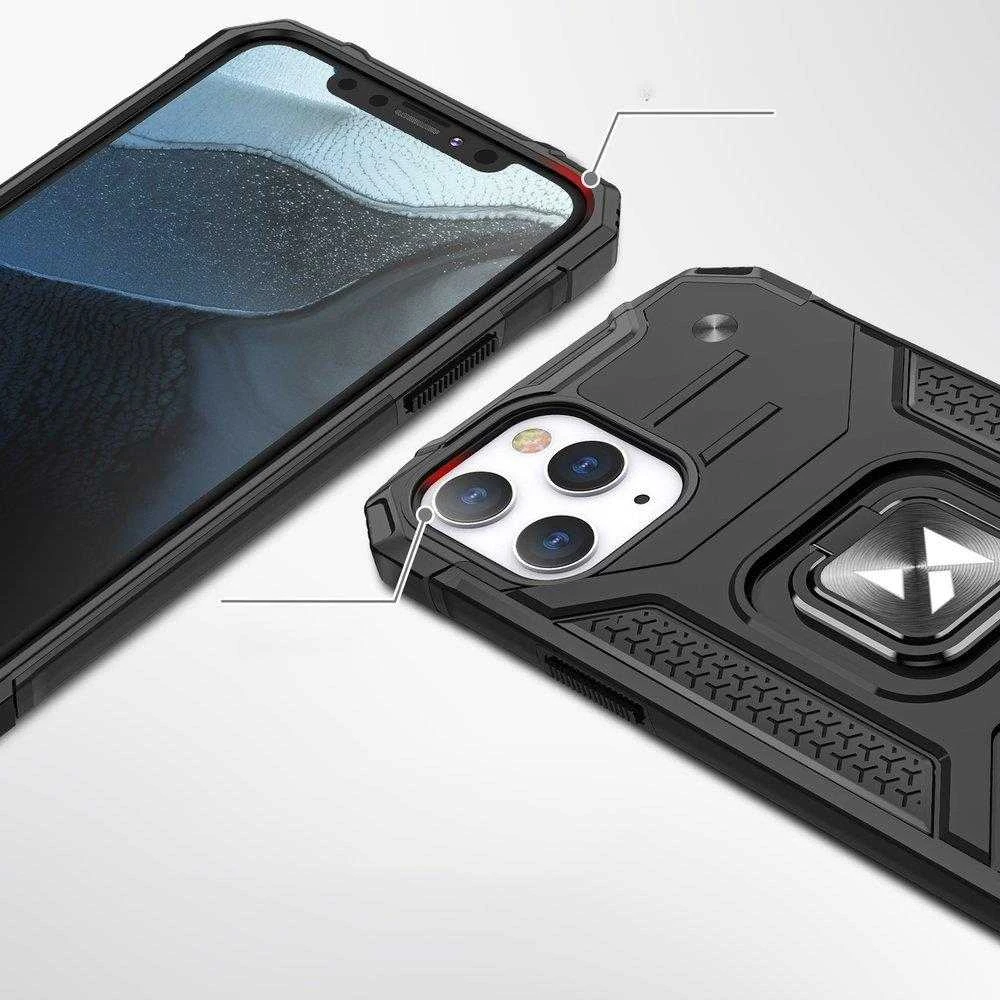 Wozinsky Ring Armor tvirtas hibridinis dėklas skirtas iPhone 13, rožinis auksas