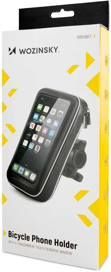 Wozinsky telefono laikiklis do roweru, motocykla, hulajnogi juoda (WBHBK7)