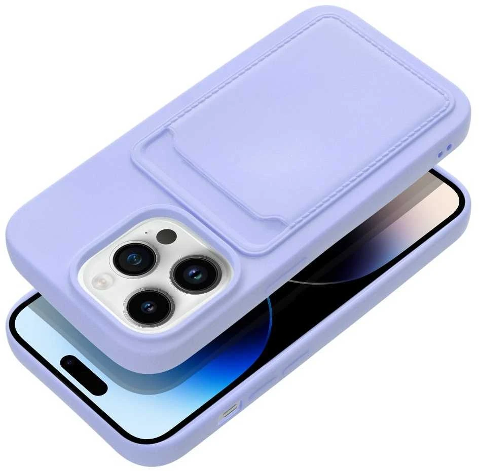 Forcell OEM dėklas iPhone 14 PRO kortelių dėklas violetinė