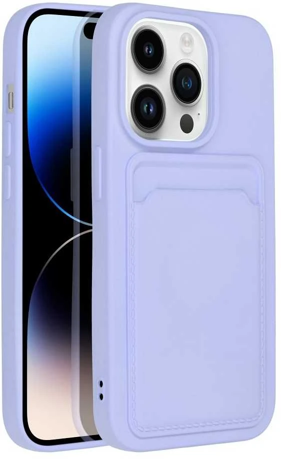 Forcell OEM dėklas iPhone 14 PRO kortelių dėklas violetinė