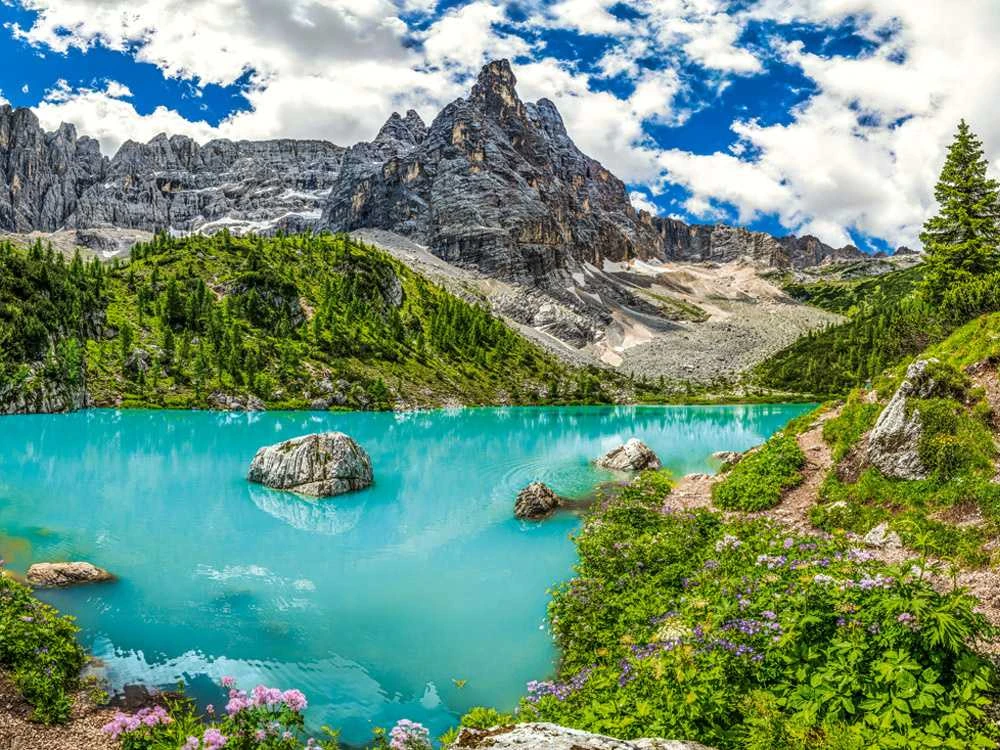 Castorland dėlionė Lake Sorapis, Alps, Italy 2000 det