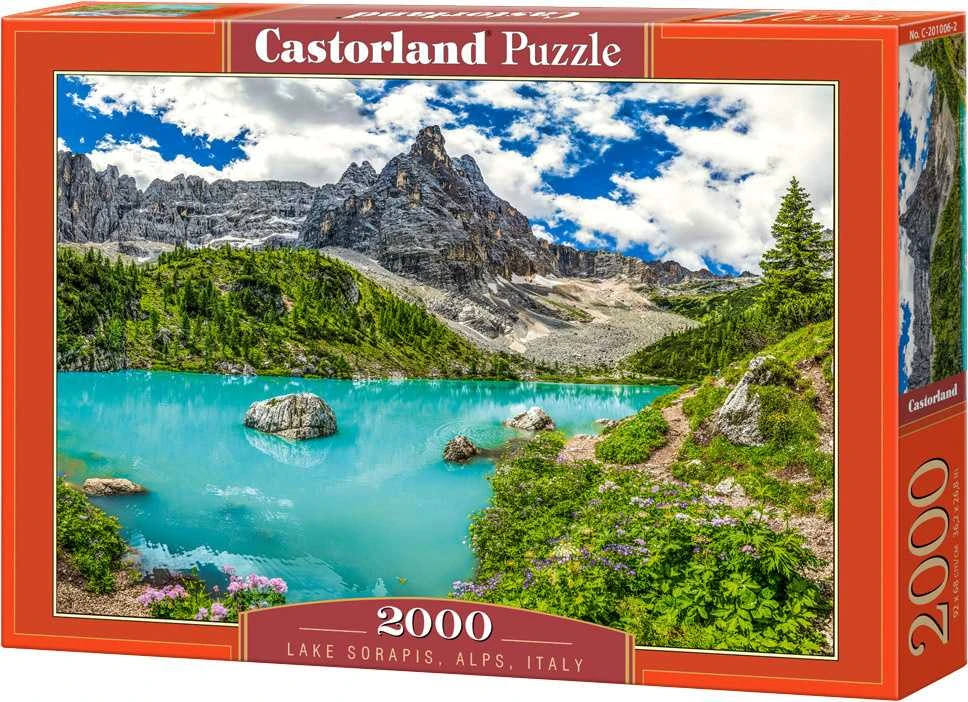 Castorland dėlionė Lake Sorapis, Alps, Italy 2000 det
