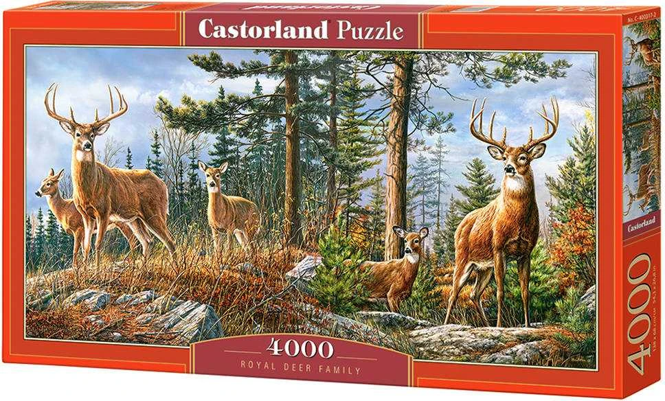 Castorland Dėlionė 4000 vnt. - Elnių šeima