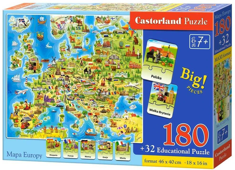 Castorland Dėlionė 180 vnt. - Europos žemėlapis