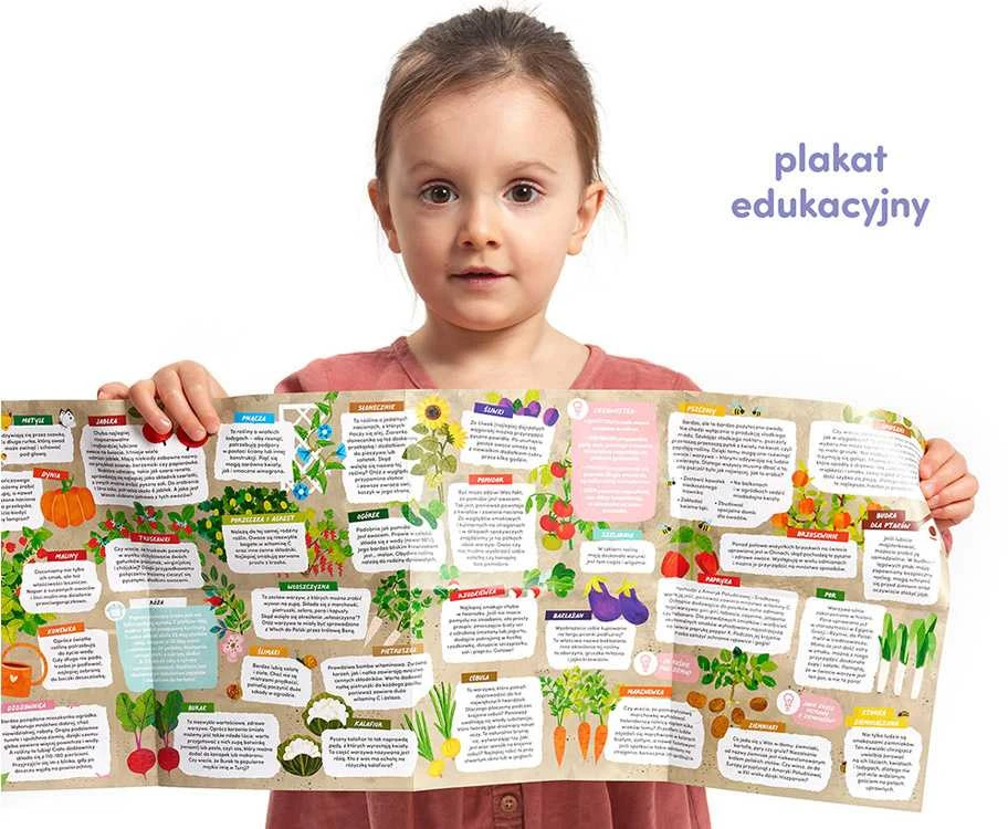 CzuCzu Edukacinė dėlionė „Kas auga sode“ 40 detalių + plakatas ZA5144