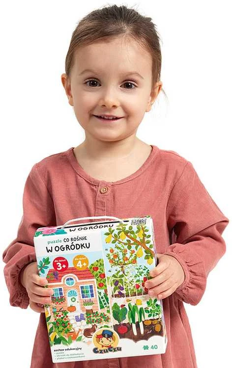 CzuCzu Edukacinė dėlionė „Kas auga sode“ 40 detalių + plakatas ZA5144