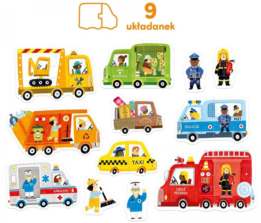 Dėlionė CzuCzu Puzzle for a pair 18m+ CARS ZA5661