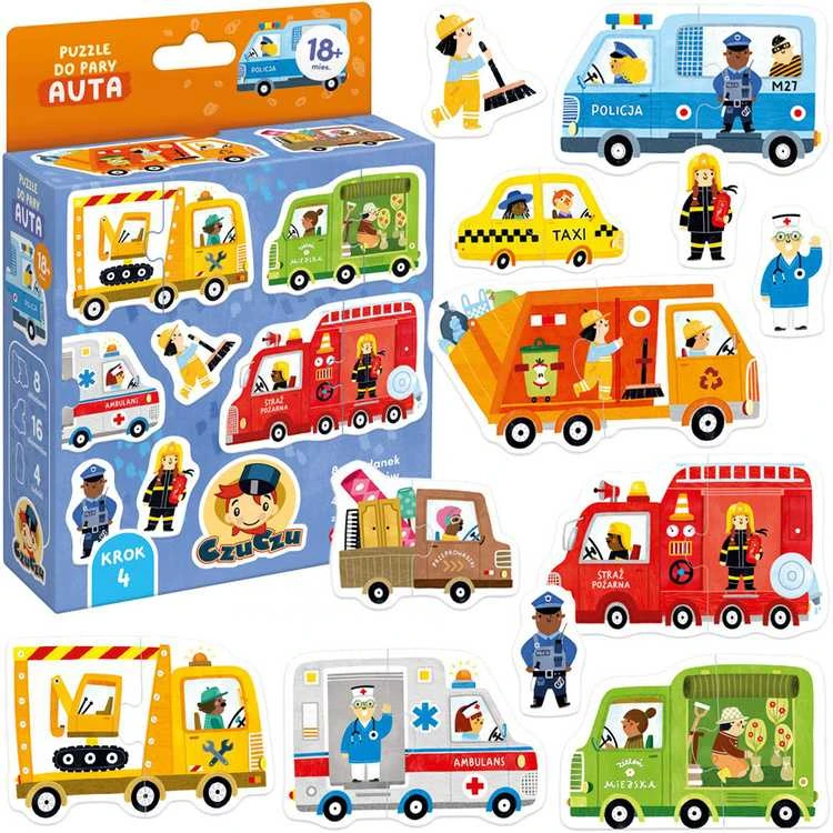 Dėlionė CzuCzu Puzzle for a pair 18m+ CARS ZA5661