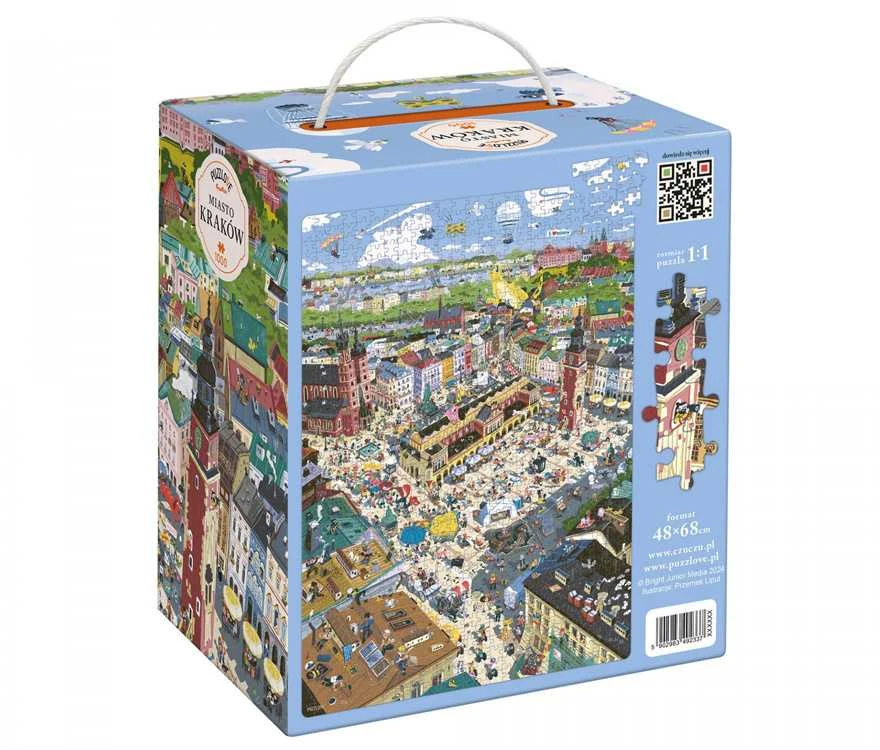 Czuczu Puzzle Miestas Krokuva, Šeimos dėlionė, 1000 detalių, spalvota