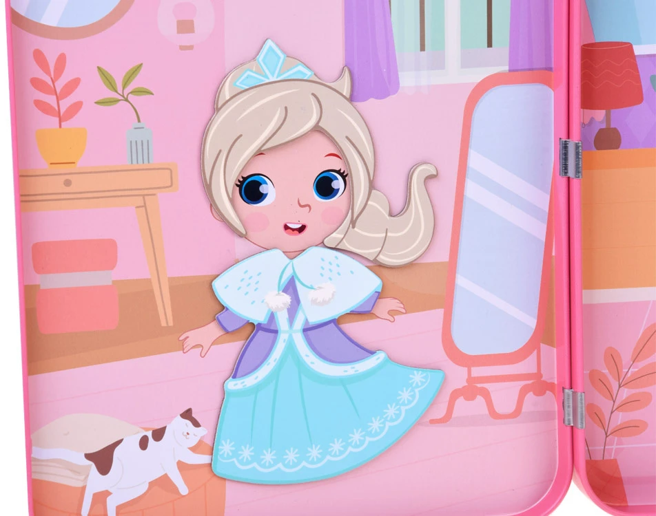 Dėlionė Jokomisiada Magnetic puzzle "Dress up the dolls" many possibilities 51pcs ZA6480