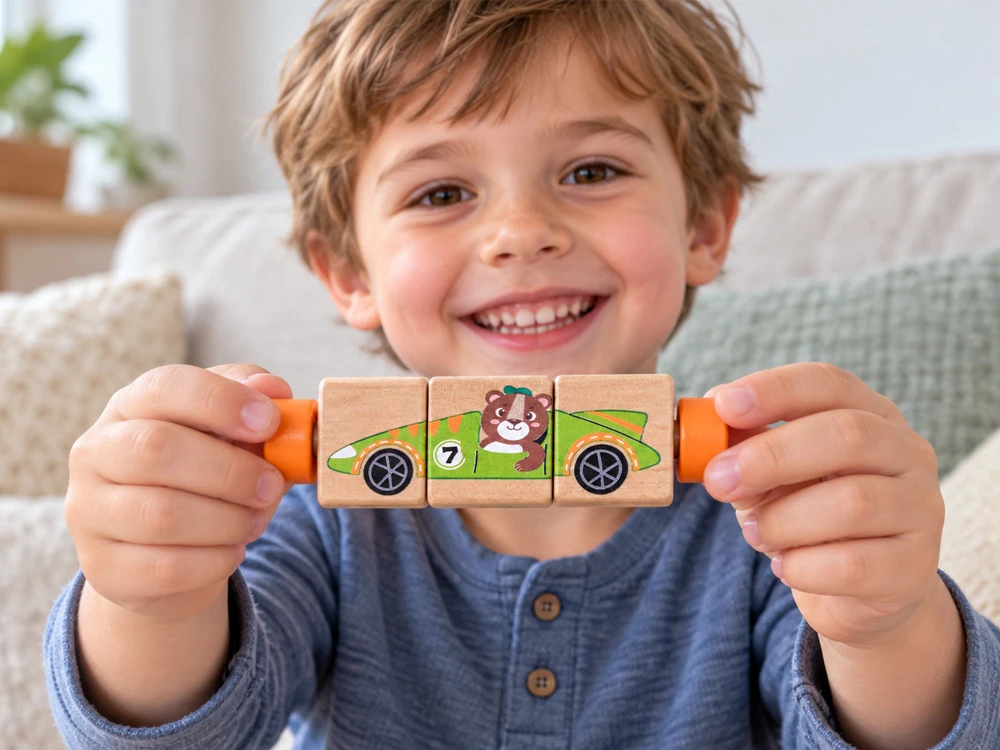 Dėlionė Jokomisiada Rotating wooden puzzle 4 VEHICLES for assembling pictures ZA6241