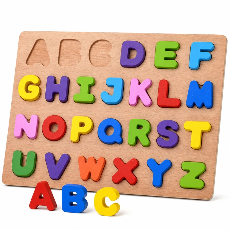 Dėlionė Jokomisiada Wooden puzzle ALPHABET LETTERS educational puzzle - 26 pieces ZA6575