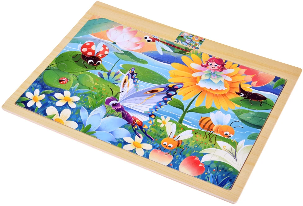 Dėlionė Jokomisiada Wooden puzzle NUSALKA and INSECTS puzzle 40 pieces ZA6570