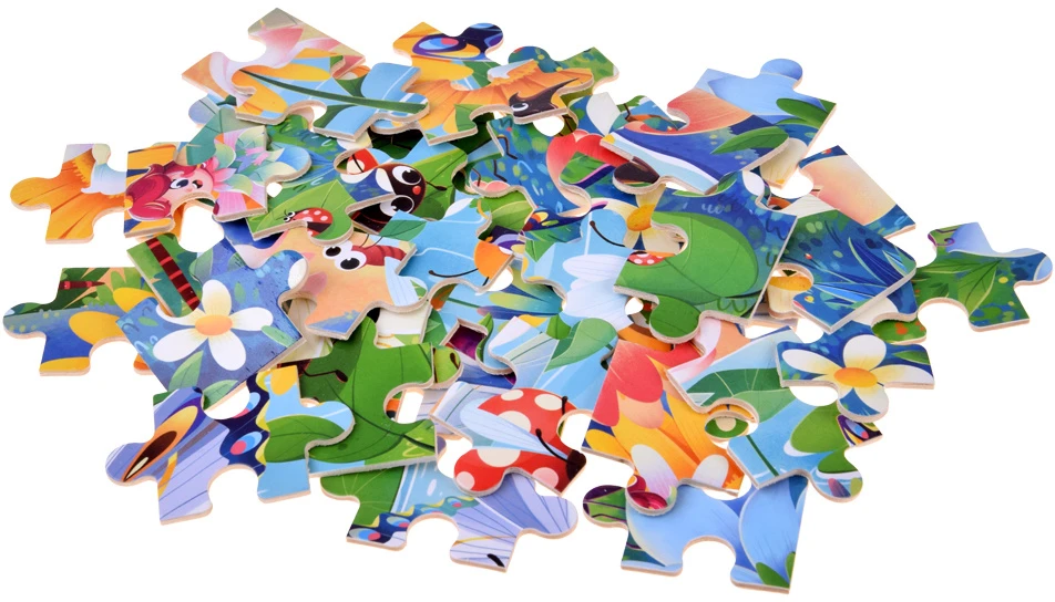 Dėlionė Jokomisiada Wooden puzzle NUSALKA and INSECTS puzzle 40 pieces ZA6570