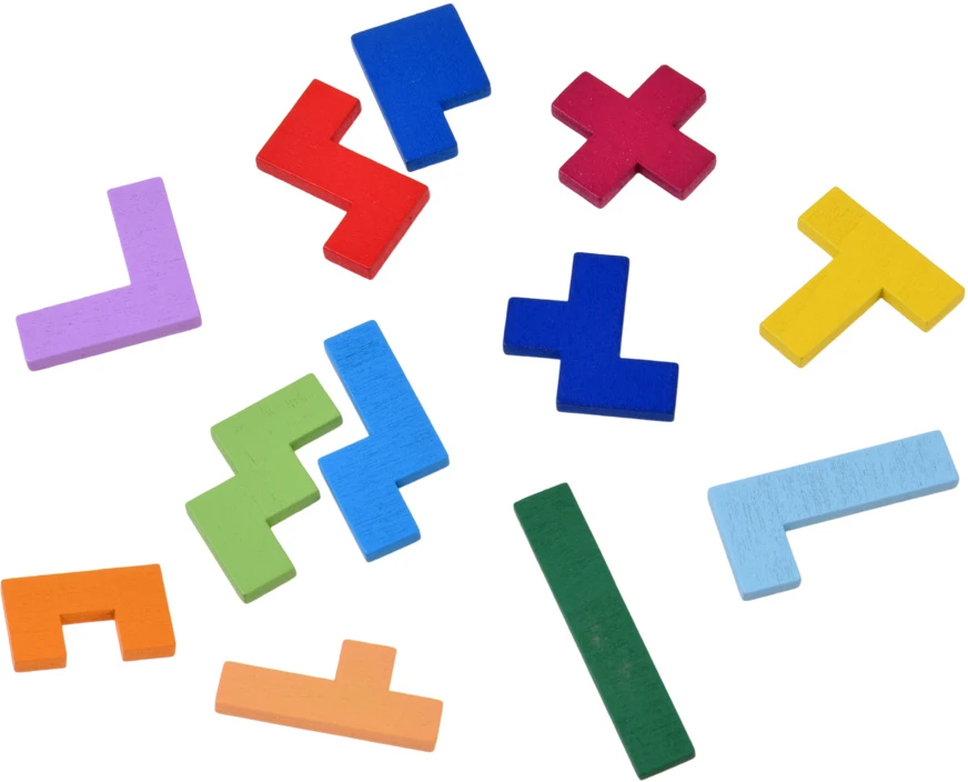 Jokomisiada Medinis dėlionės žaidimas TETRIS 6 gyvūnai + pikselių kaladėlės ZA6244