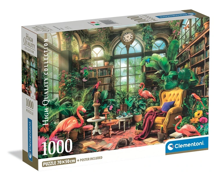 Clementoni Dėlionė 1000  vnt. - Biblioteka