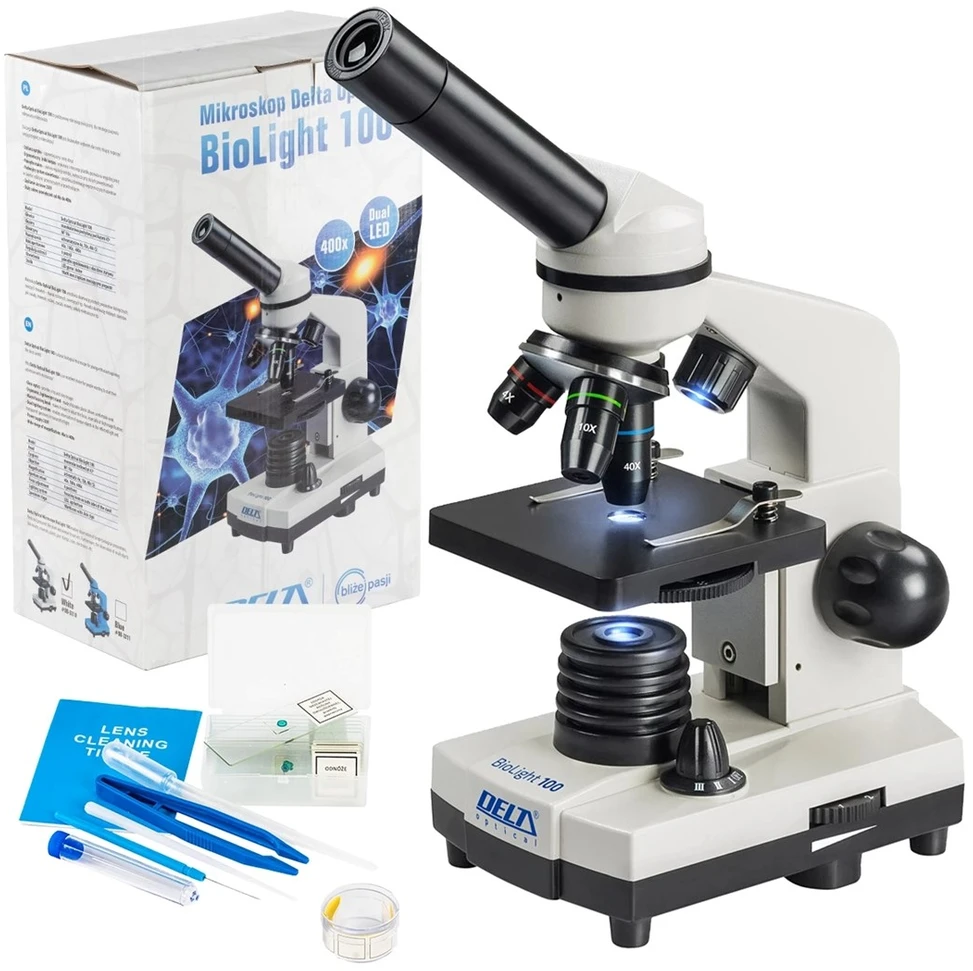 Deltaoptical Mikroskopas Biolight 100 Baltas