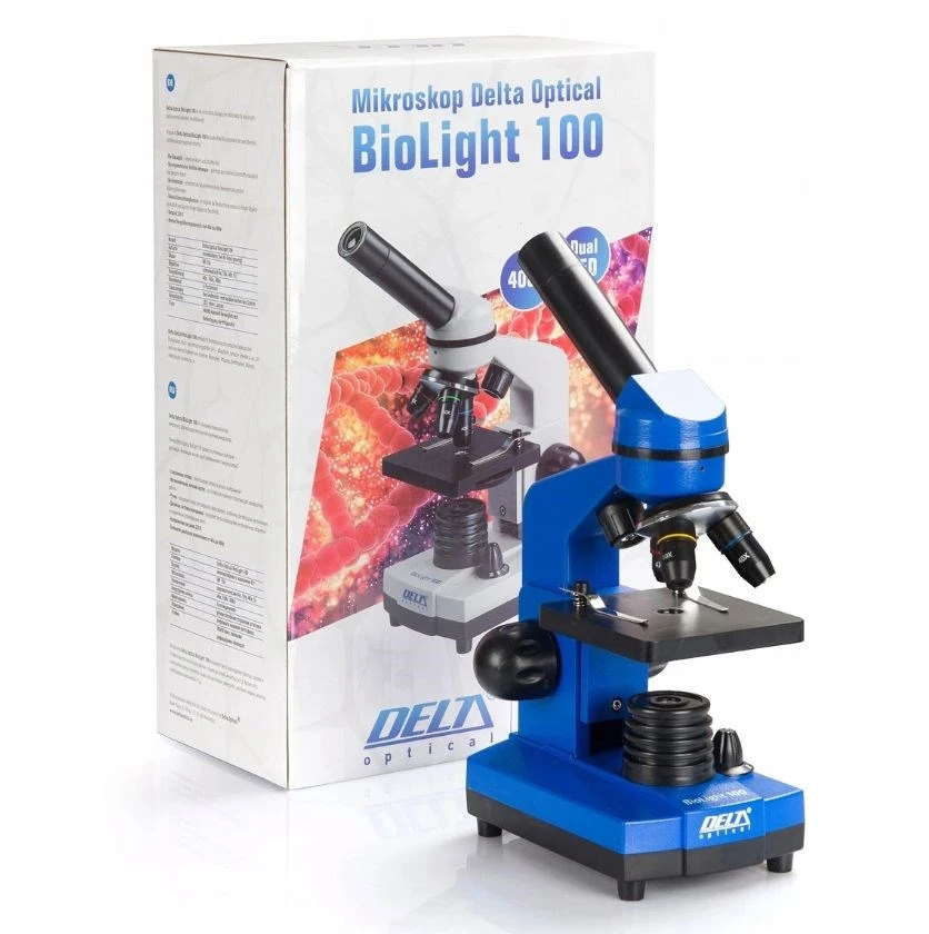 Deltaoptical Mikroskopas Biolight 100 Mėlyna
