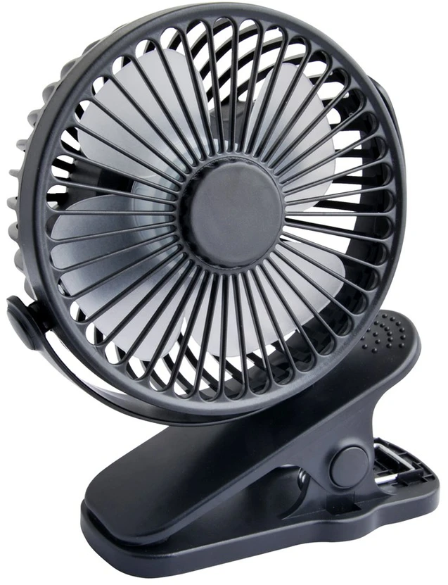 Blow Stalinis ventiliatorius su segtuku 10cm USB + baterija, juodas
