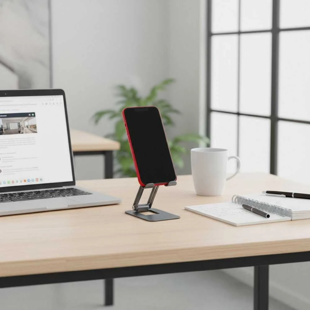Desk holder for phone / tablet foldable Forcell F-Grip Fold Stand 1 pilka