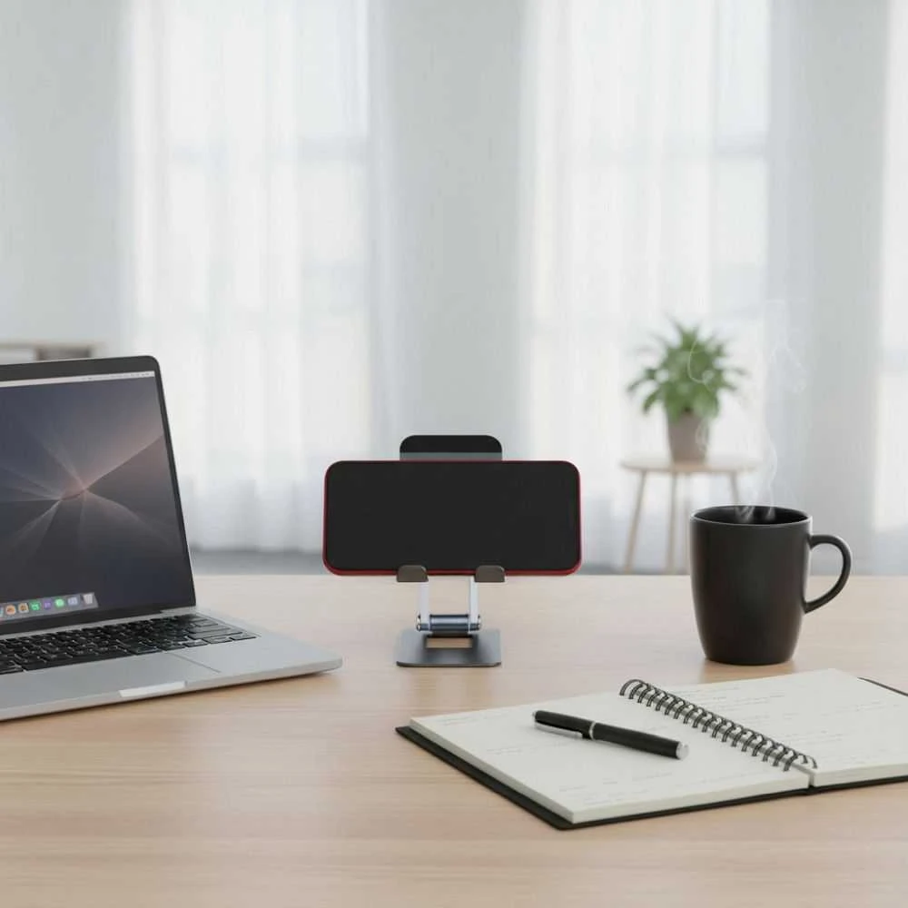 Desk holder for phone / tablet foldable Forcell F-Grip Fold Stand 1 pilka