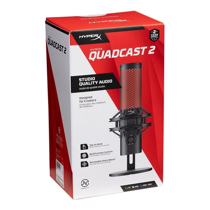 Hewlett Packard (HP) HP HyperX QuadCast 2 BK mikrofonas