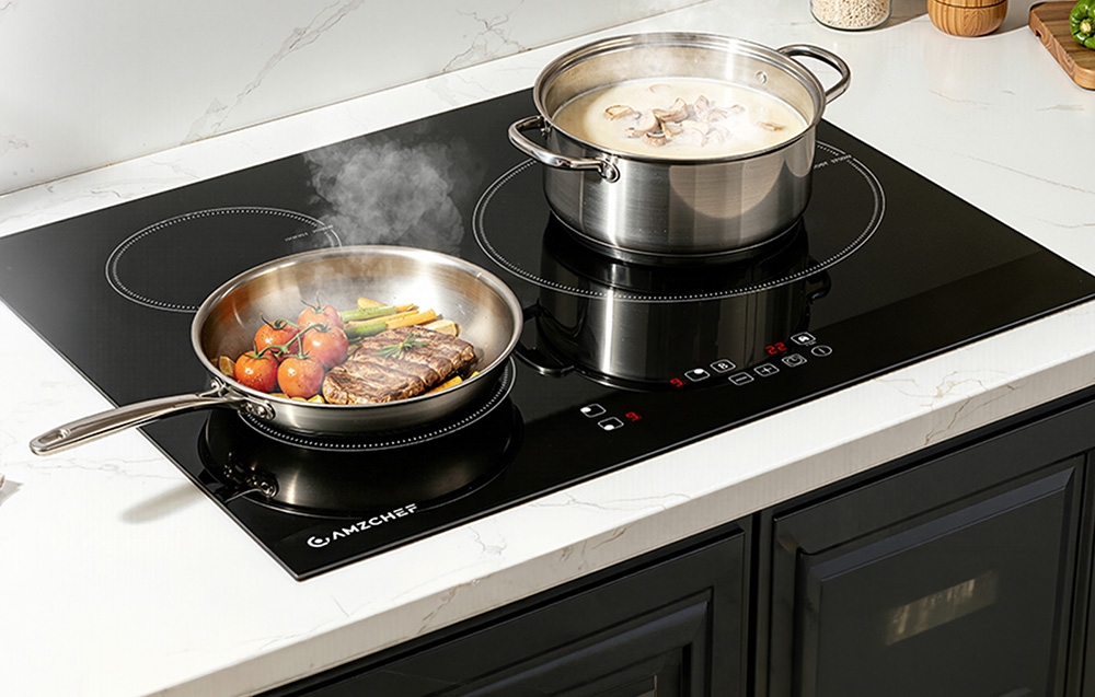 AMZCHEF CE-T-74IB3xyzf-CS 3-zone induction cooktop aprašymas - Prekės nuotrauka