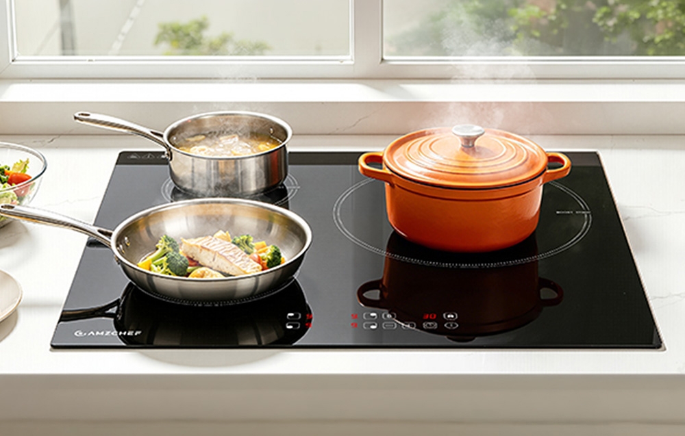 AMZCHEF CE-T-74IB3xyzf-CS 3-zone induction cooktop aprašymas - Prekės nuotrauka