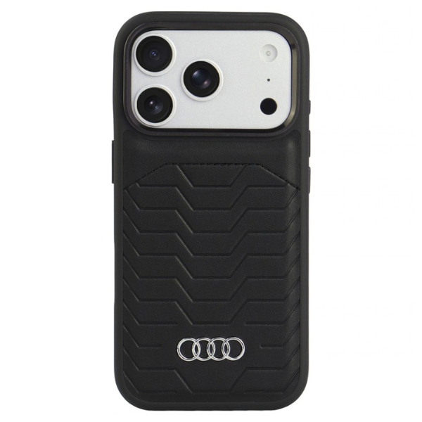 Dėklas Audi GT Synthetic Leather MagSafe Case for iPhone 18 Pro / 17 Pro - Juodas aprašymas - Prekės nuotrauka