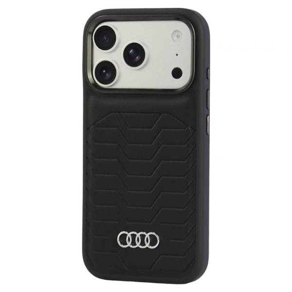Dėklas Audi GT Synthetic Leather MagSafe Case for iPhone 18 Pro / 17 Pro - Juodas aprašymas - Prekės nuotrauka