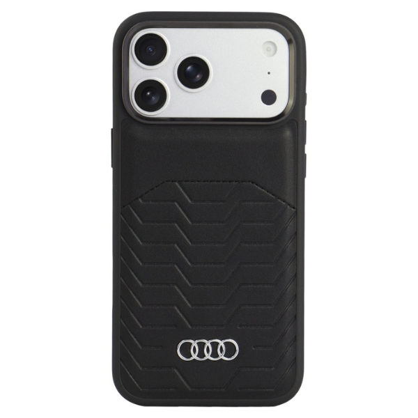 Dėklas Audi GT Synthetic Leather MagSafe Case for iPhone 18 Pro Max / 17 Pro Max - Juodas aprašymas - Prekės nuotrauka