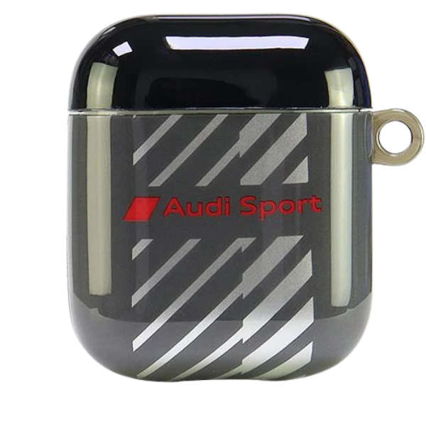 Apple AirPods 1 / 2 Audi IML Sport Cover (AUS-IMLAP-RSQ/D1-BK) dėklas ausinėms juodos spalvos aprašymas - Prekės nuotrauka