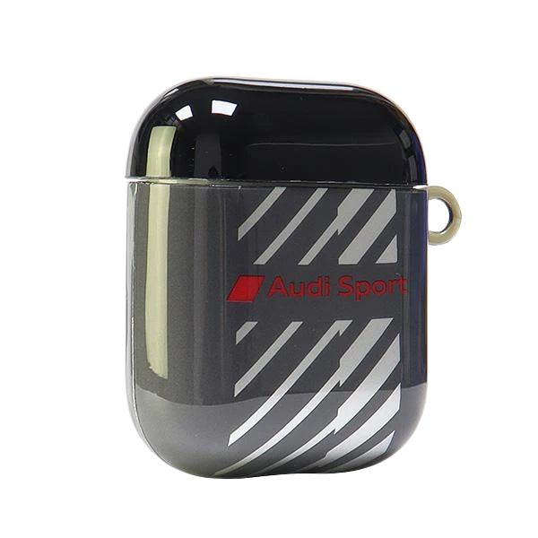 Apple AirPods 1 / 2 Audi IML Sport Cover (AUS-IMLAP-RSQ/D1-BK) dėklas ausinėms juodos spalvos aprašymas - Prekės nuotrauka