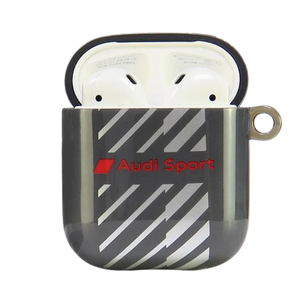 Apple AirPods 1 / 2 Audi IML Sport Cover (AUS-IMLAP-RSQ/D1-BK) dėklas ausinėms juodos spalvos aprašymas - Prekės nuotrauka
