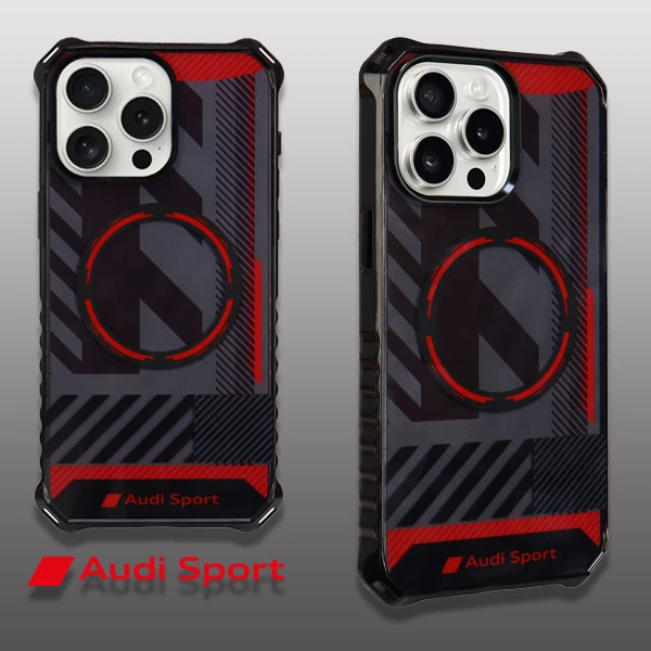 Apple iPhone 15 Pro Max Audi dėklas IML Sport MagSafe Case (AU-IMLMIP15PM-RSQ/D2-BK) juodos spalvos aprašymas - Prekės nuotrauka
