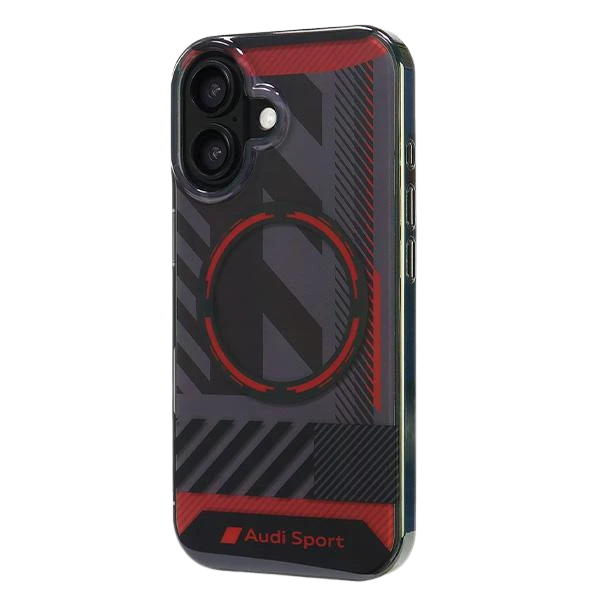 Apple iPhone 16 Audi IML Sport MagSafe (AUS-IMLMIP16-RSQ/D2-BK) dėklas telefonui juodos spalvos aprašymas - Prekės nuotrauka Apple iPhone 16 Audi IML Sport MagSafe (AUS-IMLMIP16-RSQ/D2-BK) dėklas telefonui juodos spalvos aprašymas - Prekės nuotrauka