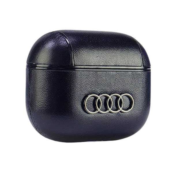Apple AirPods Pro 2 Audi Leather Big Logo Cover (AU-APP2-GT/D3-BK) dėklas ausinėms juodos spalvos aprašymas - Prekės nuotrauka Apple AirPods Pro 2 Audi Leather Big Logo Cover (AU-APP2-GT/D3-BK) dėklas ausinėms juodos spalvos aprašymas - Prekės nuotrauka