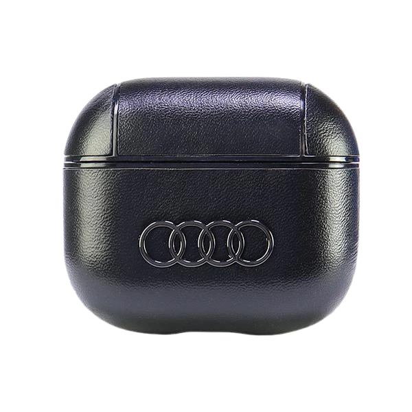 Apple AirPods 3 Audi Leather Big Logo Cover (AU-AP3-GT/D3-BK) dėklas ausinėms juodos spalvos aprašymas - Prekės nuotrauka Apple AirPods 3 Audi Leather Big Logo Cover (AU-AP3-GT/D3-BK) dėklas ausinėms juodos spalvos aprašymas - Prekės nuotrauka