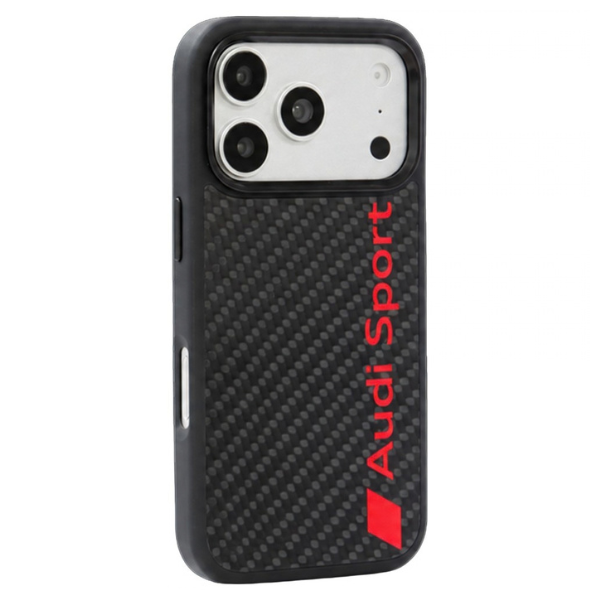 Audi R8 anglies pluošto MagSafe dėklas iPhone 18 Pro / 17 Pro - Juodas aprašymas - Prekės nuotrauka