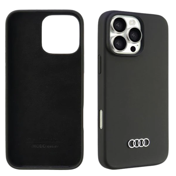 Apple iPhone 16 Pro Audi Silicone (AU-LSRIP16P-Q3/D1-BK) dėklas telefonui juodos spalvos aprašymas - Prekės nuotrauka