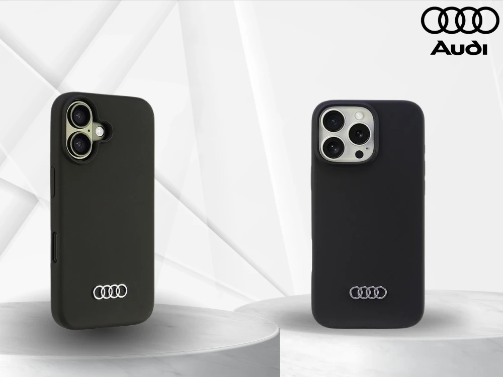 Apple iPhone 16 Pro Audi Silicone (AU-LSRIP16P-Q3/D1-BK) dėklas telefonui juodos spalvos aprašymas - Prekės nuotrauka